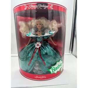 Vintage 1995 Special Edition Happy Holidays Barbie Blond